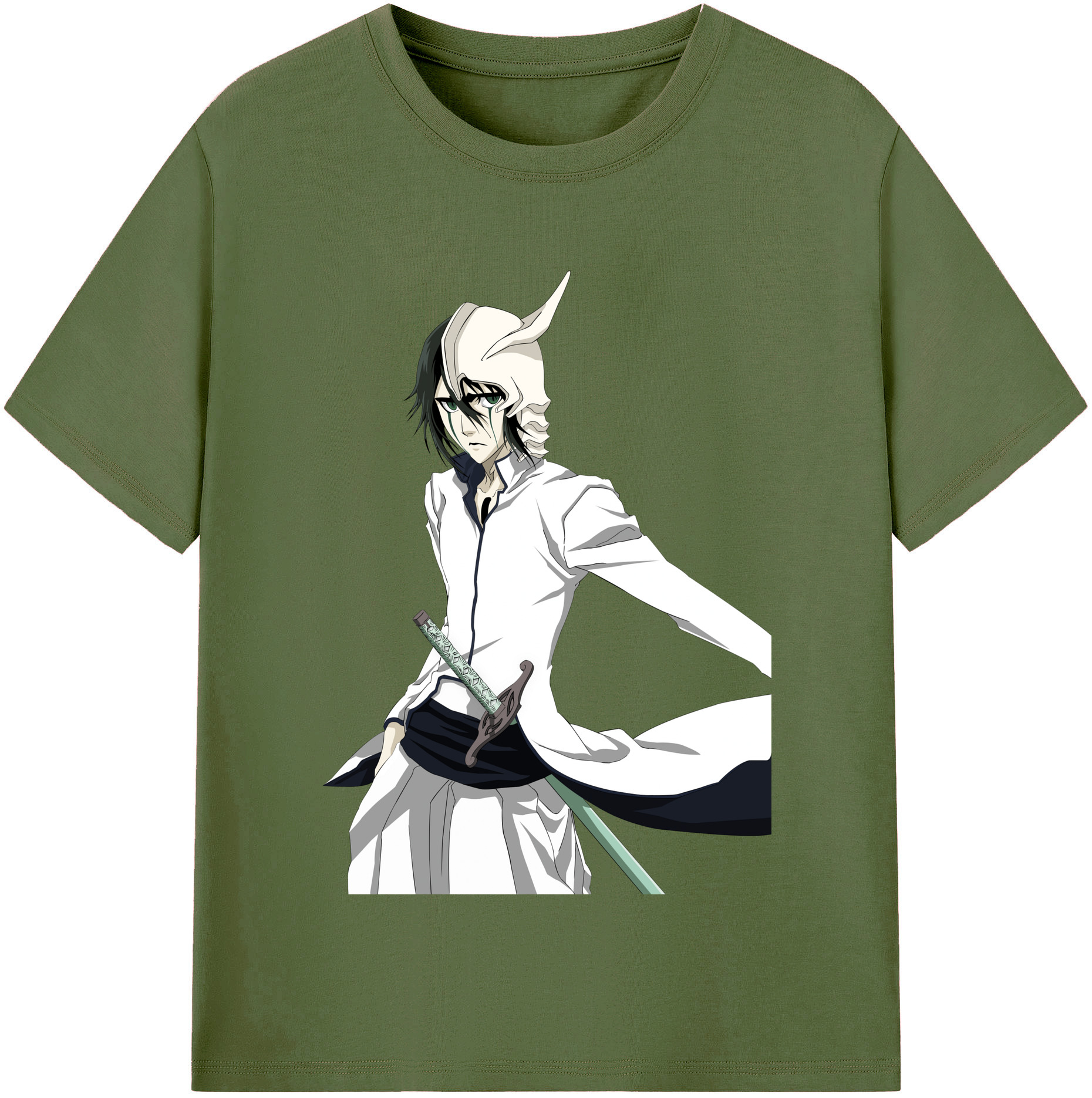 （画像用） ブリーチ ウルキオラ·シファー BLEACH Ulquiorra cifer 綿100％半袖Tシャツ（フロントプリント）